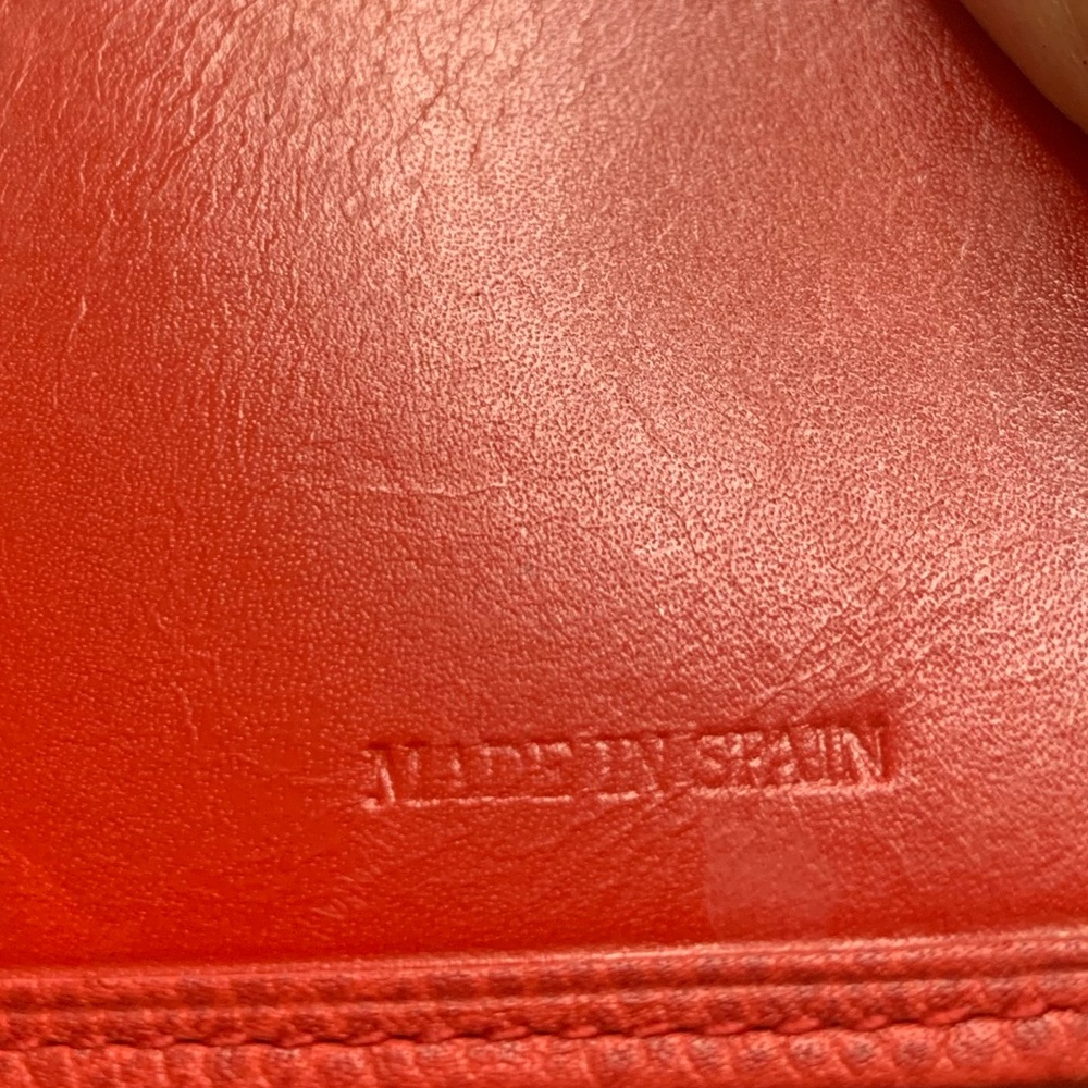 Loewe Anagram Tri-fold Compact Wallet Red Leather - EUC - Picture 11 of 11